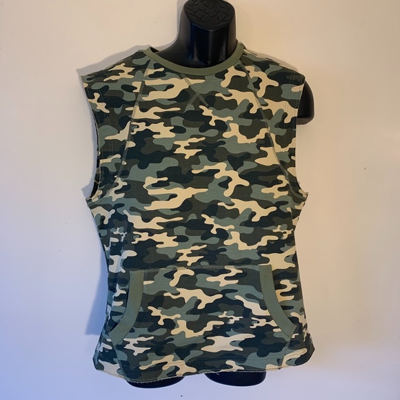 Code 22 Camo Sleeveless T Shirt Large 95% cotton / 5% elastane thick fabric - Picture 3 of 4